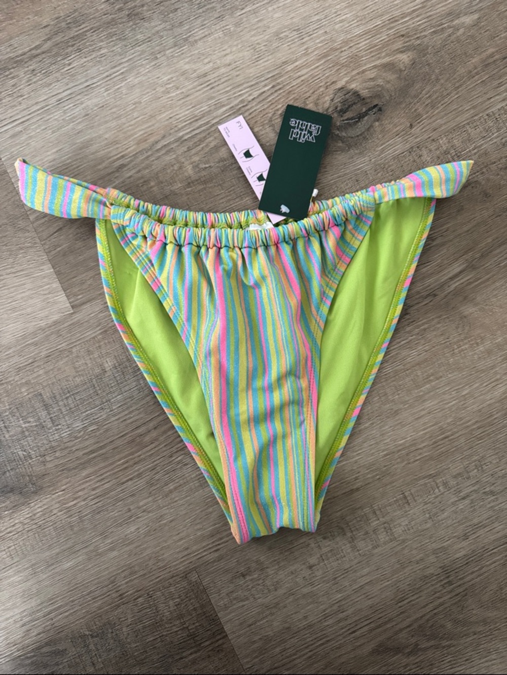 Pastel Rainbow Striped Bikini Bottoms Wild Fable